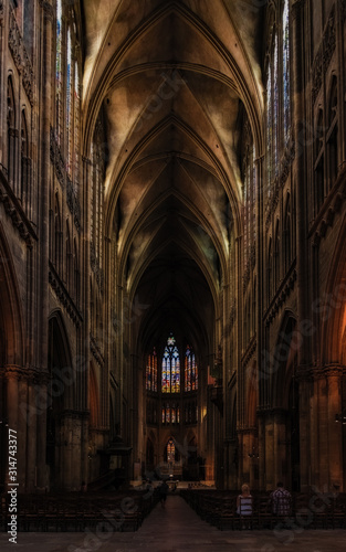 France - Inside Ceiling of the Basilica - Metz