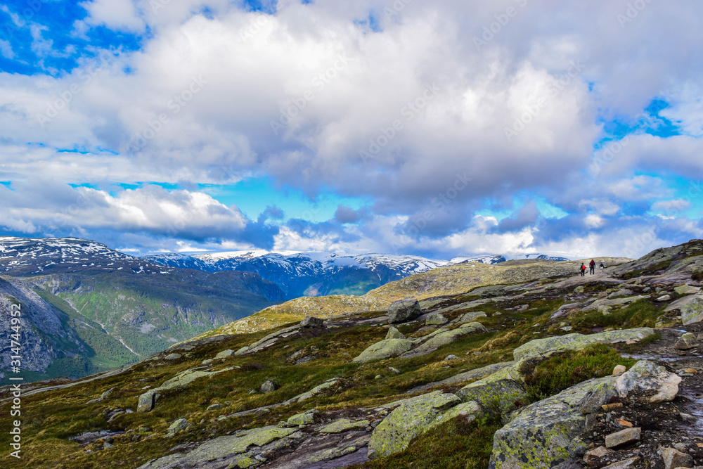 Fototapeta premium The landscape from the way to Trolltunga, Norway.