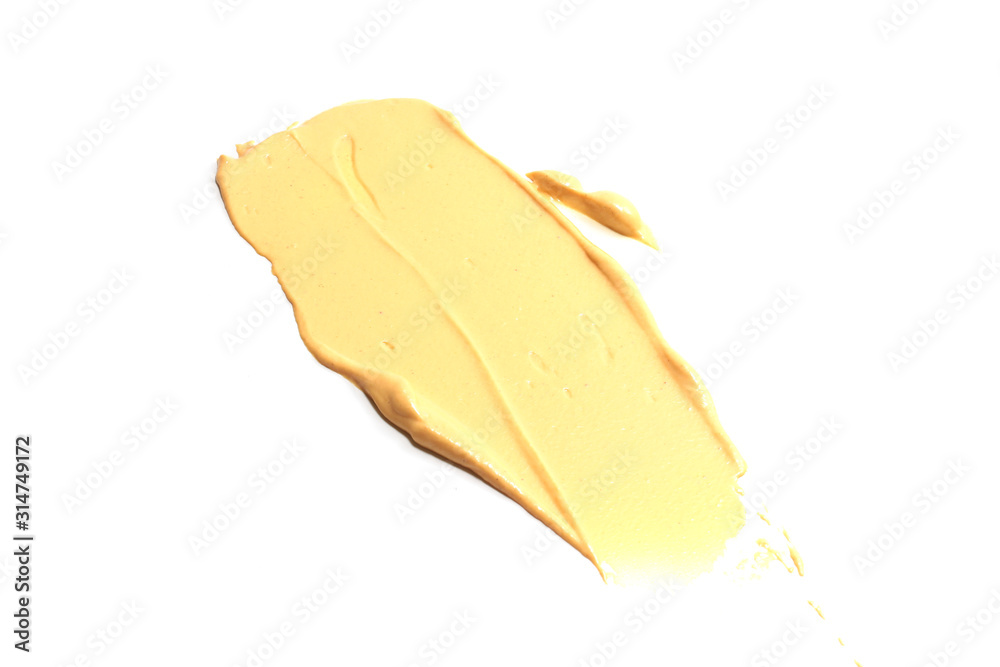 fresh mustard sauce on white isolated background fresh mustard sauce on white isolated background