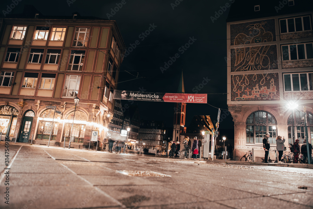 Fototapeta premium Dom-Römer. The city of old old building in the city of Frankfurt am Main. Old houses and buildings in Germany. 10.01.2020 Frankfurt am Main Germany.