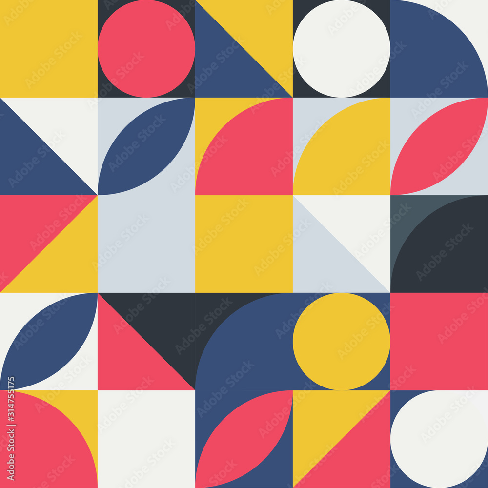 geometric abstract background, poster design, simple shapes in c