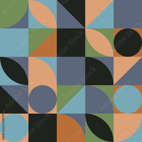 Wallpaper Mural geometric abstract background, poster design, simple shapes in c Torontodigital.ca