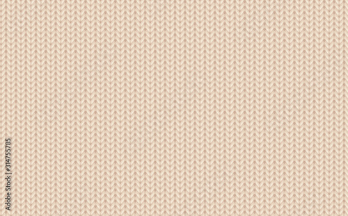 Realistic knit texture. Knitted beige background. Seamless pattern. Endless texture for design, background, fabric print, surface texture, wrapping paper, web page backdrop, wallpaper, winter design