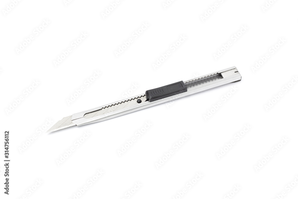Cutter knives separately on a white background. Cutter knives separately on a white background.