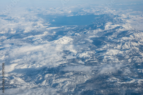 Lake Tahoe from airplane