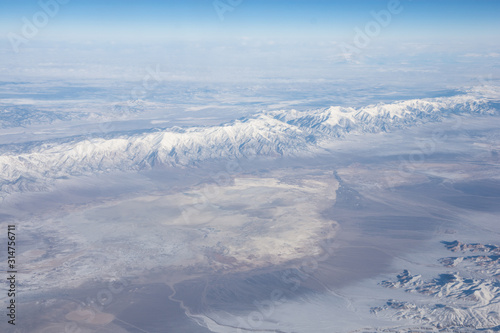 Desert Mountains of Nevada (supposedly) from airplane photo