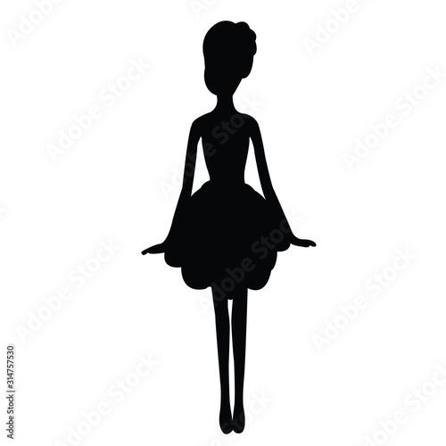 a baby doll silhouette vector