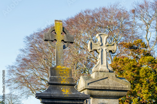 Gräber auf Friedhof Glasnevin, Dublin, Irland photo
