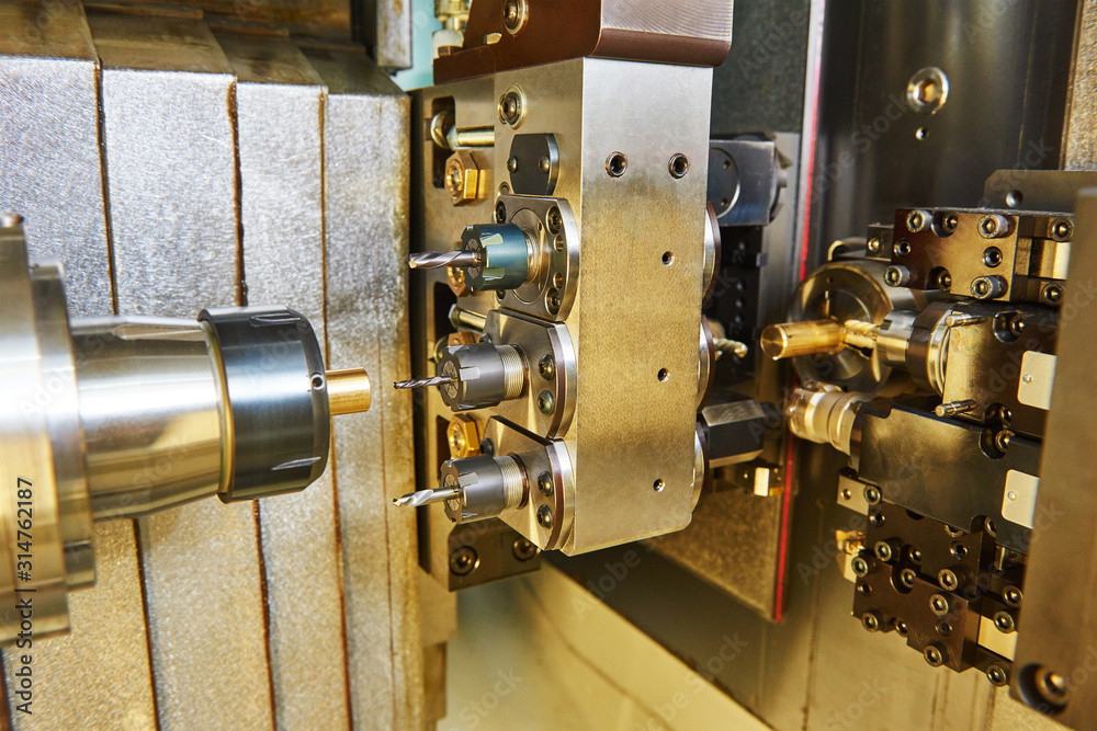 metal working on multi tool CNC machining center