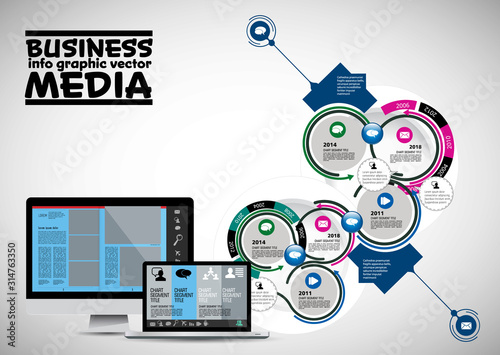 Infographic vector elements for business illustration.