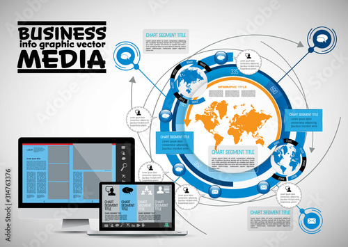 Infographic vector elements for business illustration.