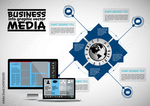Infographic vector elements for business illustration.