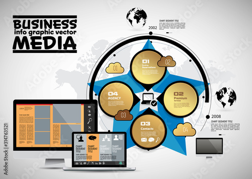 Infographic vector elements for business illustration.