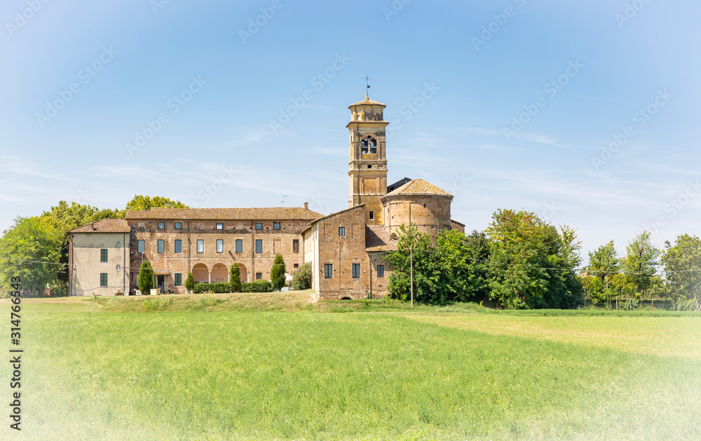 Santa Maria Assunta Abbey in Castione Marchesi, Fidenza, province of Parma, Emilia-Romagna, Italy 