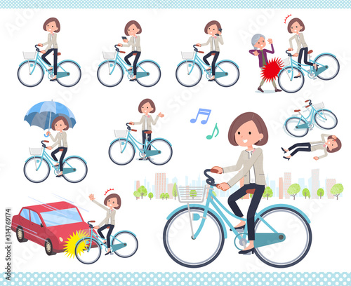 flat Formal no collar jacket women_city cycle