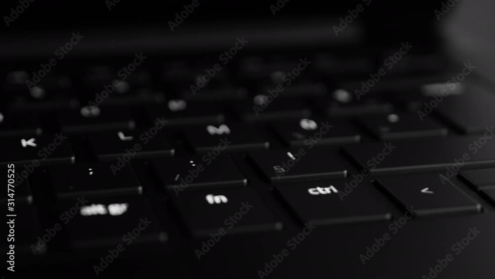 Modern new ultralight PC laptop with illuminated lighting of the keyboard Modern new ultralight PC laptop with illuminated lighting of the keyboard