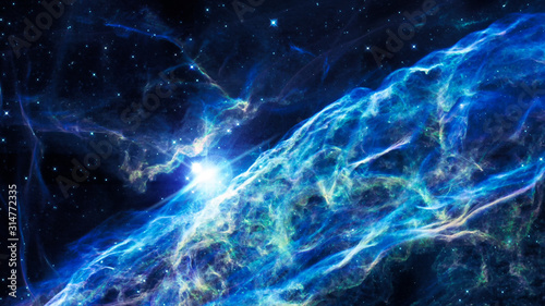 Valokuva Nebula and galaxies in universe