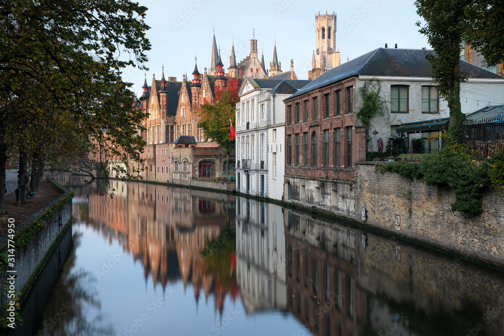 Early morning in Bruges, Belgium