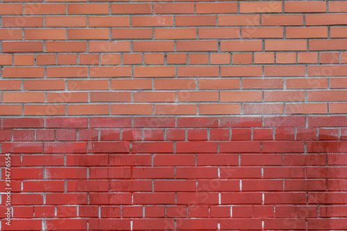 background of a red and orange brick wall. 