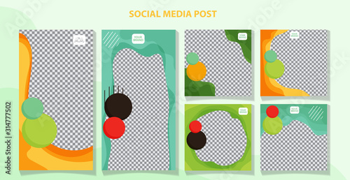 Modern social media post template premium design