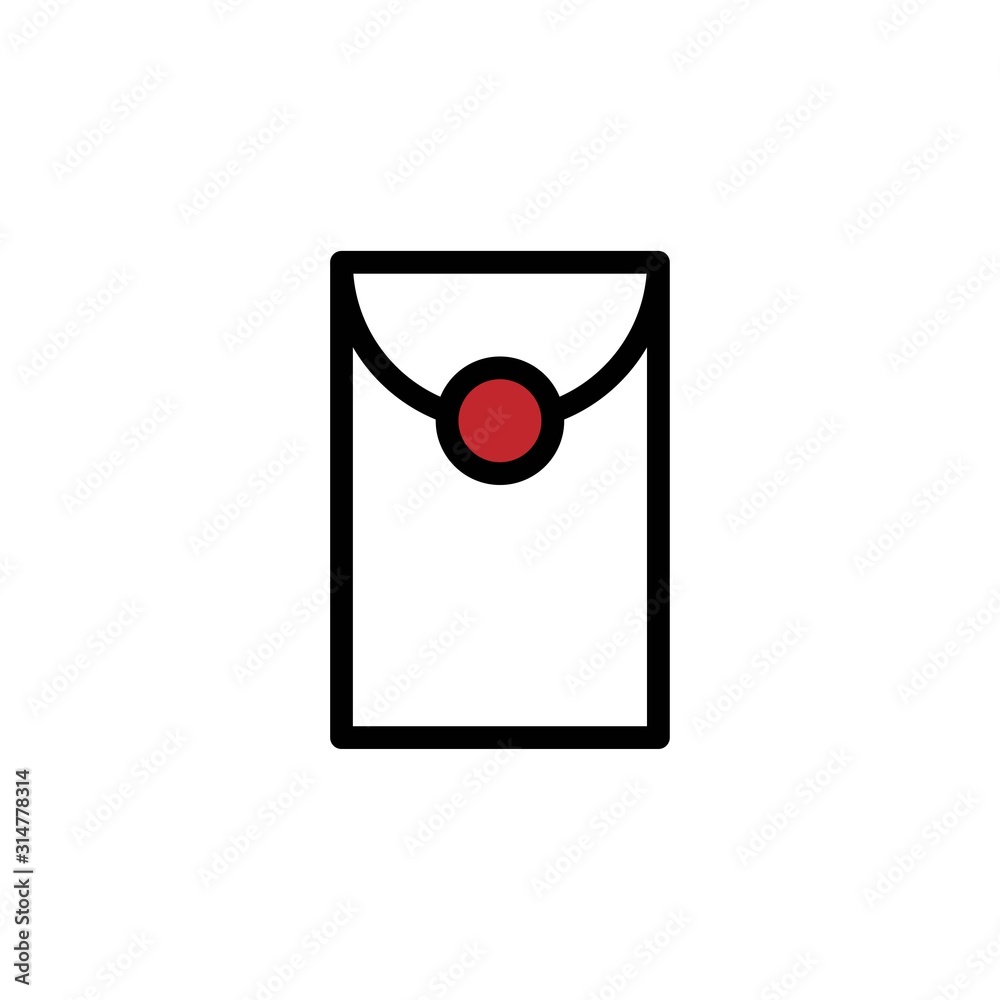 Chinese New Year Design, Angpau/Angpao or Gift Card Icon Line Chinese New Year Design, Angpau/Angpao or Gift Card Icon Line