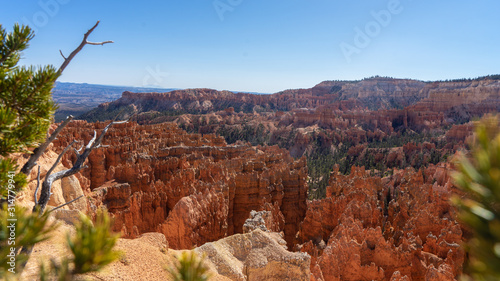 Ausblick über den orangenen BRyce Canyon in de USA