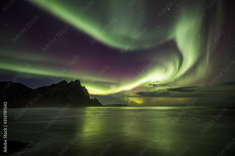 Aurora Borealis (Northern Lights) above