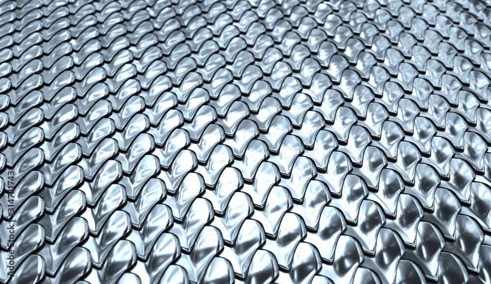 Fototapeta premium Part of chain mail close-up.