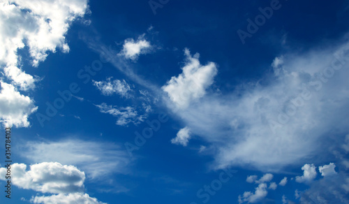 white cloud on blue sky background © scenery1
