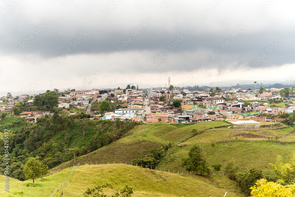 Beautiful Sights of Lookout of Filandia in Quindio, Colombia.