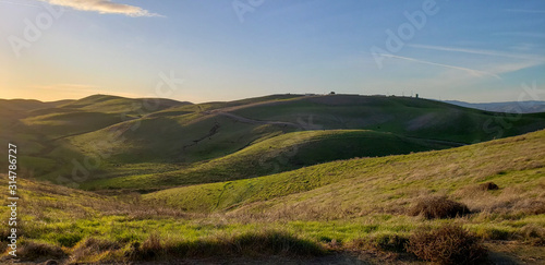 landscape with hills and clouds