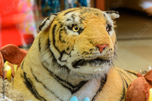 The tiger souvenir in the tropical forest in Yanoda Park,  Sanya city. Hainan island, China. photo