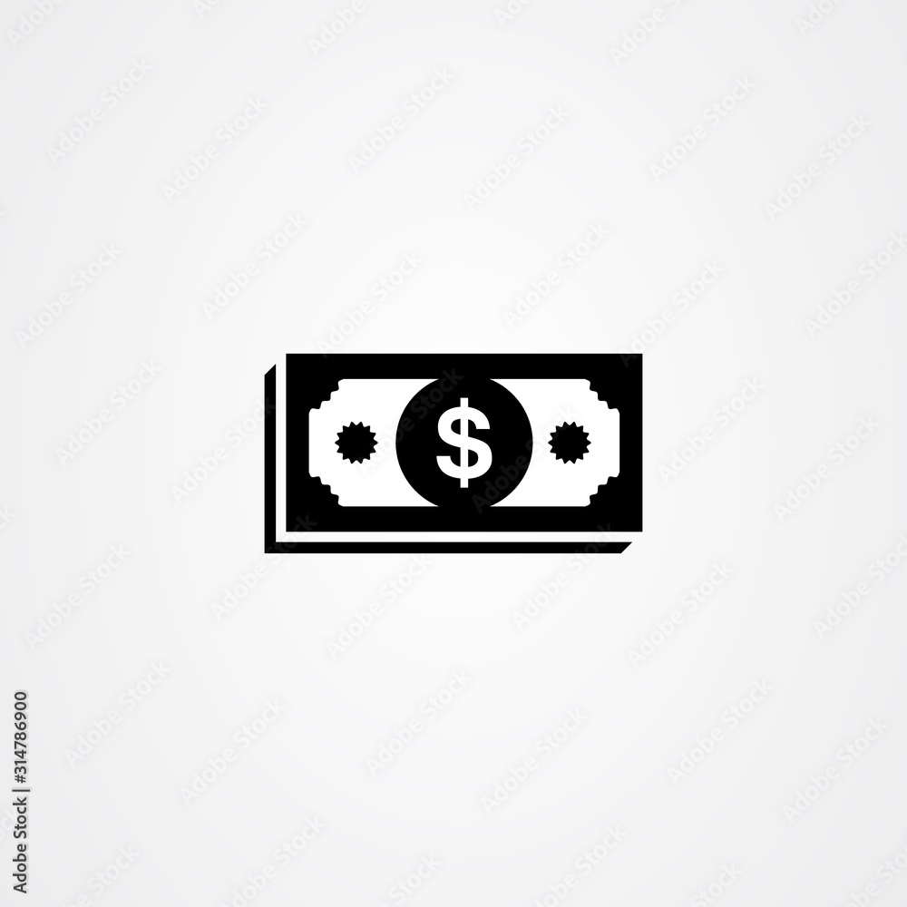 Dollar money icon vector. Cash payment symbol. Dollar sign. Dollar money icon vector. Cash payment symbol. Dollar sign.