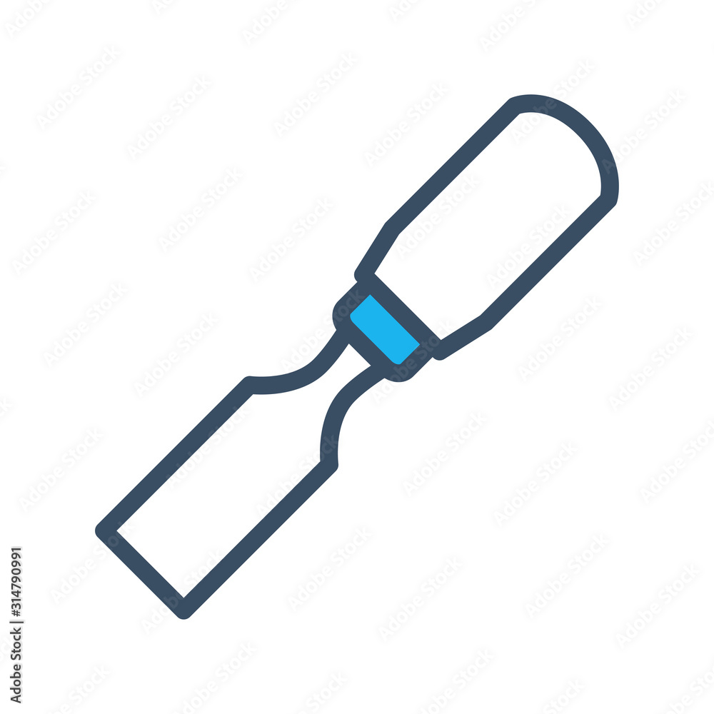 chisel icon design template, vector icon designed in filled color style on white background, can be used for web and various needs of your project chisel icon design template, vector icon designed in filled color style on white background, can be used for web and various needs of your project