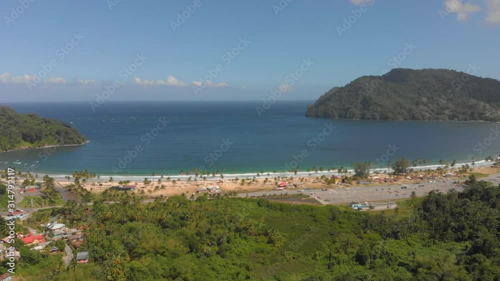 View of Maracas Bay and north coast road from a DJI Mavic air View of Maracas Bay and north coast road from a DJI Mavic air