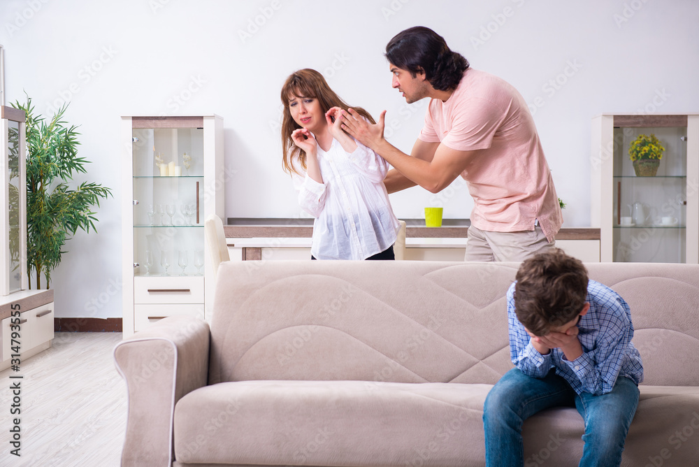 Family conflict with husband and wife and child Family conflict with husband and wife and child