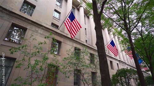 Washington DC -Flags of the Department of Justice building