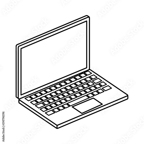 laptop computer device isolated icon vector illustration design