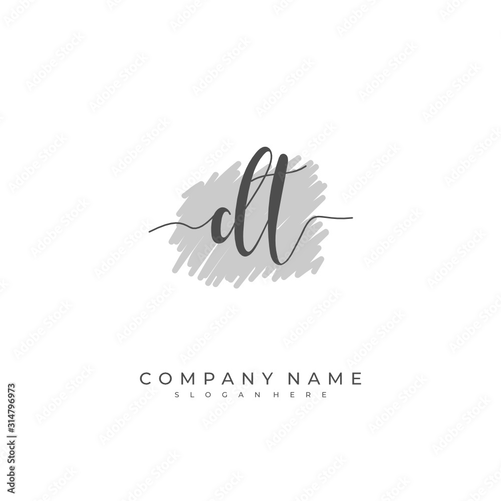 Handwritten initial letter D T DT for identity and logo. Vector logo template with handwriting and signature style. Handwritten initial letter D T DT for identity and logo. Vector logo template with handwriting and signature style.
