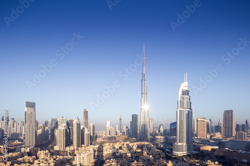 Urban Skyline and cityscape in Dubai UAE. 