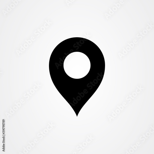 Pin location icon vector template