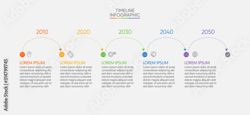 Business data visualization. timeline infographic icons designed for abstract background template milestone element modern diagram process technology digital marketing data presentation chart Vector