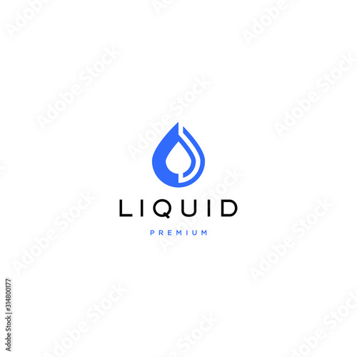 Vector logo design icon. Fresh droplet. Modern simple style