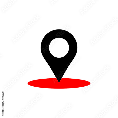 Location vector icon illustration sign