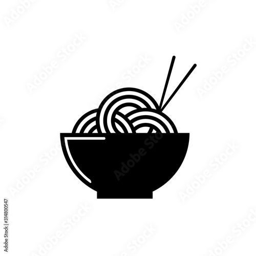 Noodles or ramen icon vector.