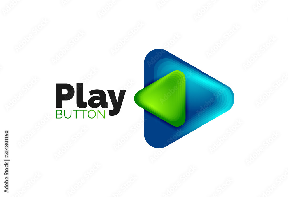 Play, arrow or download button icon, minimal design business logo template. 3d geometric bold in relief style with color blend steps effect. Vector Illustration For Wallpaper, Banner, Background, Card Play, arrow or download button icon, minimal design business logo template. 3d geometric bold in relief style with color blend steps effect. Vector Illustration For Wallpaper, Banner, Background, Card