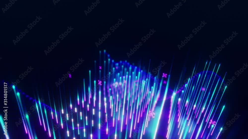 abstract digital particles