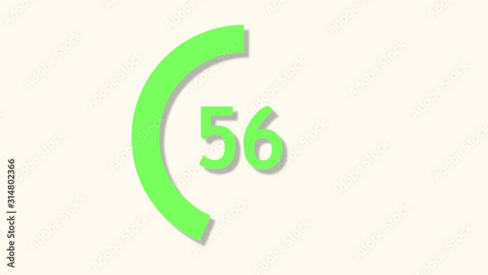 4K animation of a green round graph that counts and shows percentages. Counting animation with alpha channel. 4K animation of a green round graph that counts and shows percentages. Counting animation with alpha channel.