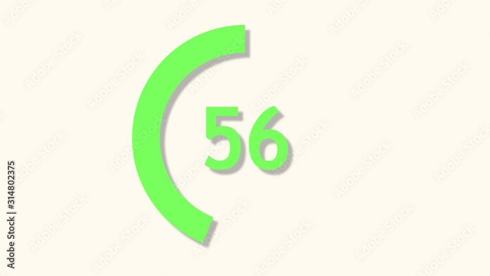 4K animation of a green round graph that counts and shows percentages. Counting animation with alpha channel. 4K animation of a green round graph that counts and shows percentages. Counting animation with alpha channel.