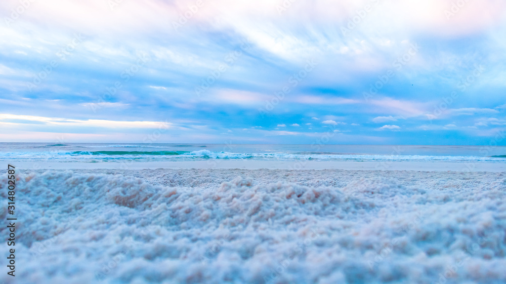 Sand view of the Gulf Shores, Alabama USA